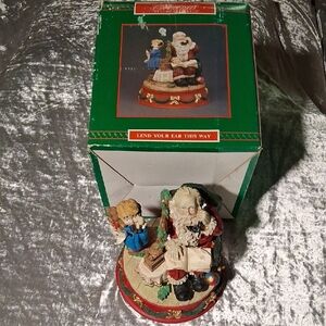 Santa and Child Musical Figurine
